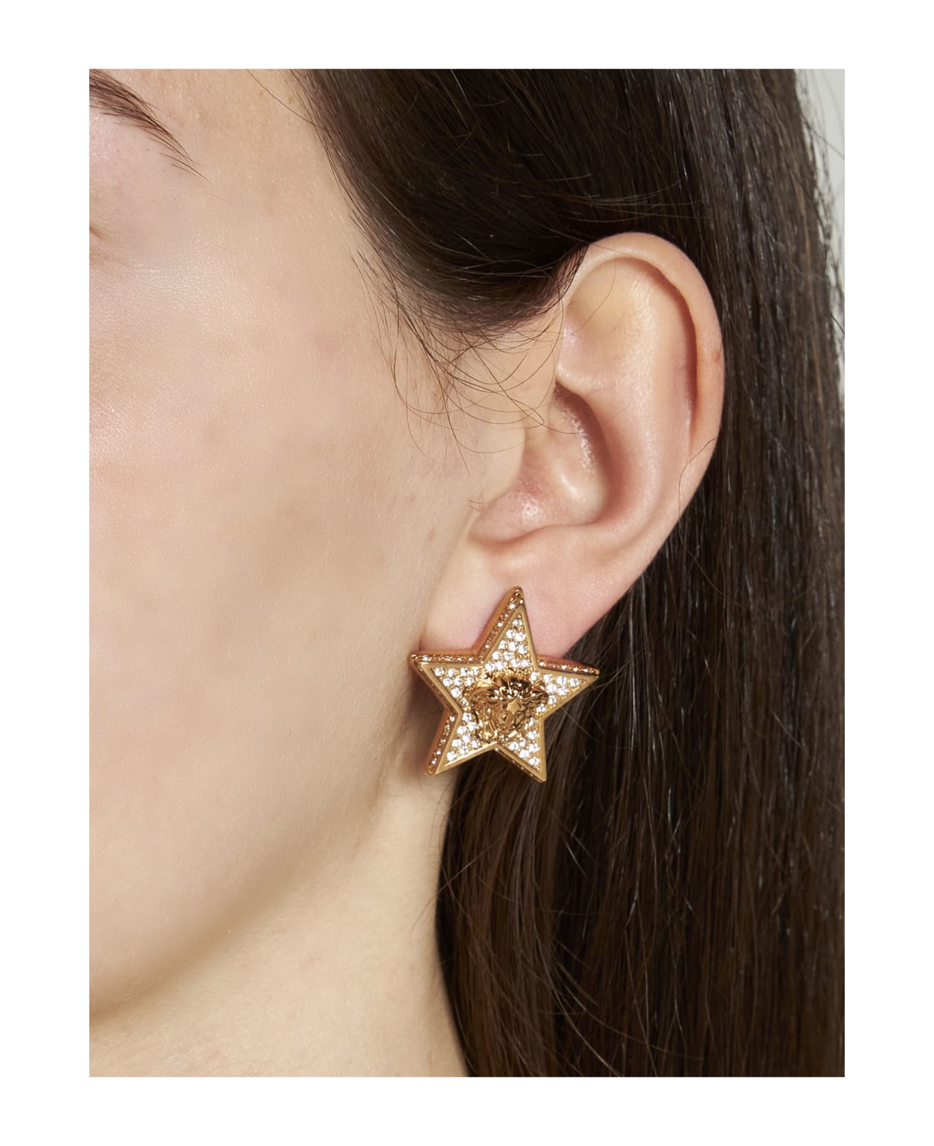 Versace Crystal Galaxy Earrings - Versace gold-crystal イヤリング