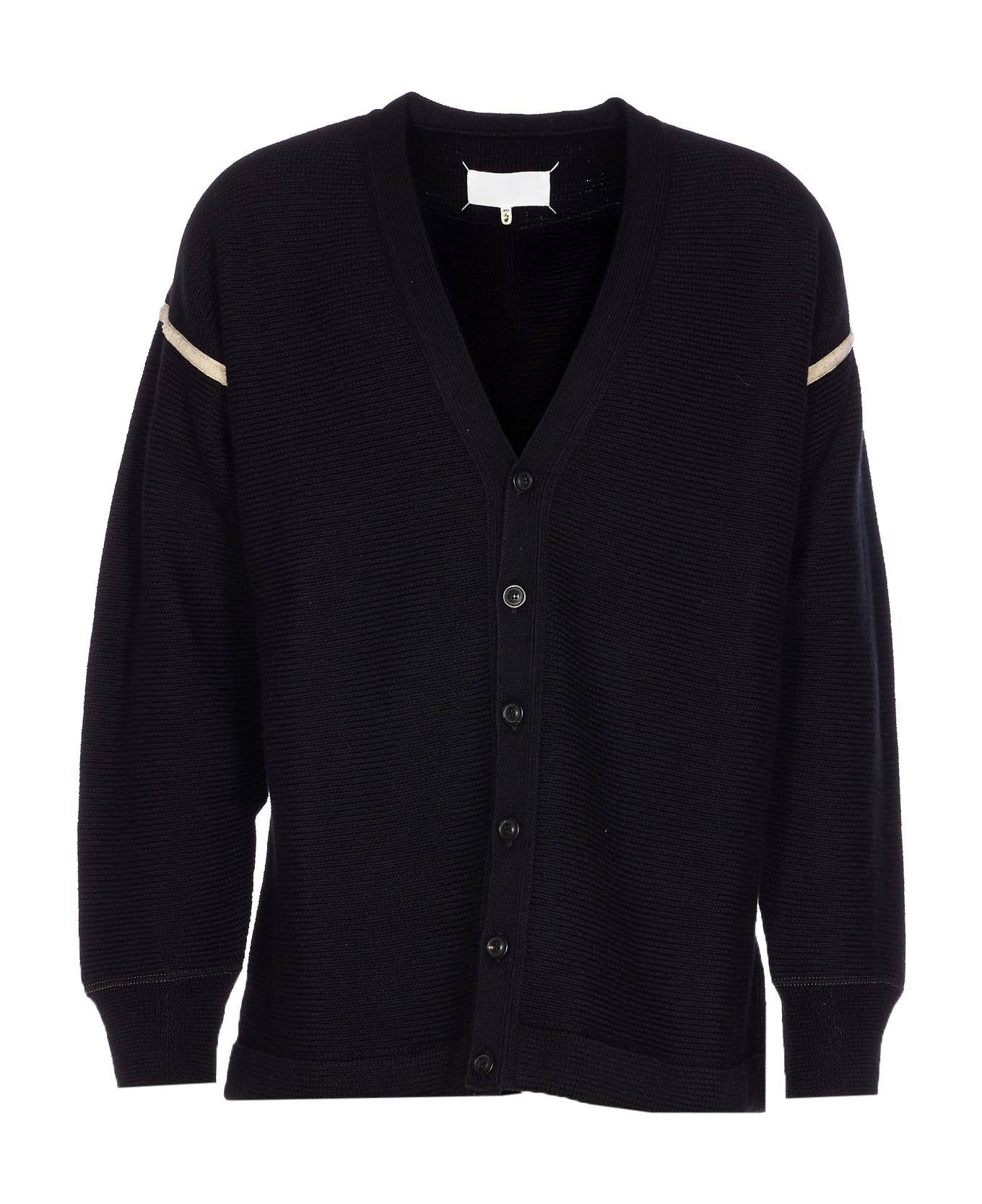 Maison Margiela Elbow Patch Cardigan - Black