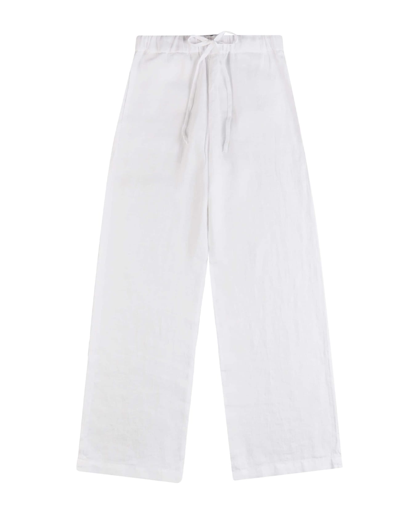 Fay White High-waisted Trousers - BIANCO
