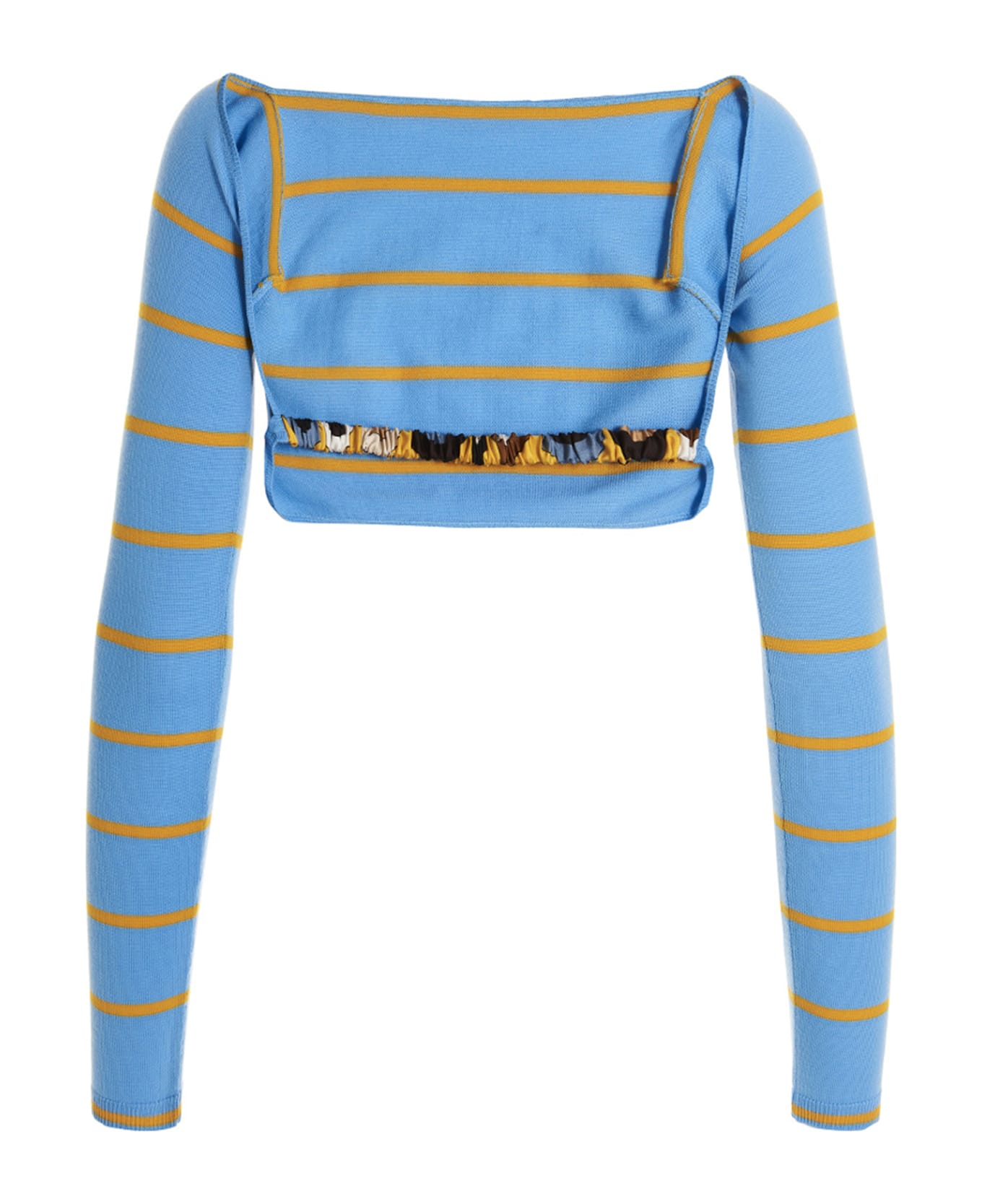 Pucci Cut-out Cropped Sweater - Light Blue ニットウェア