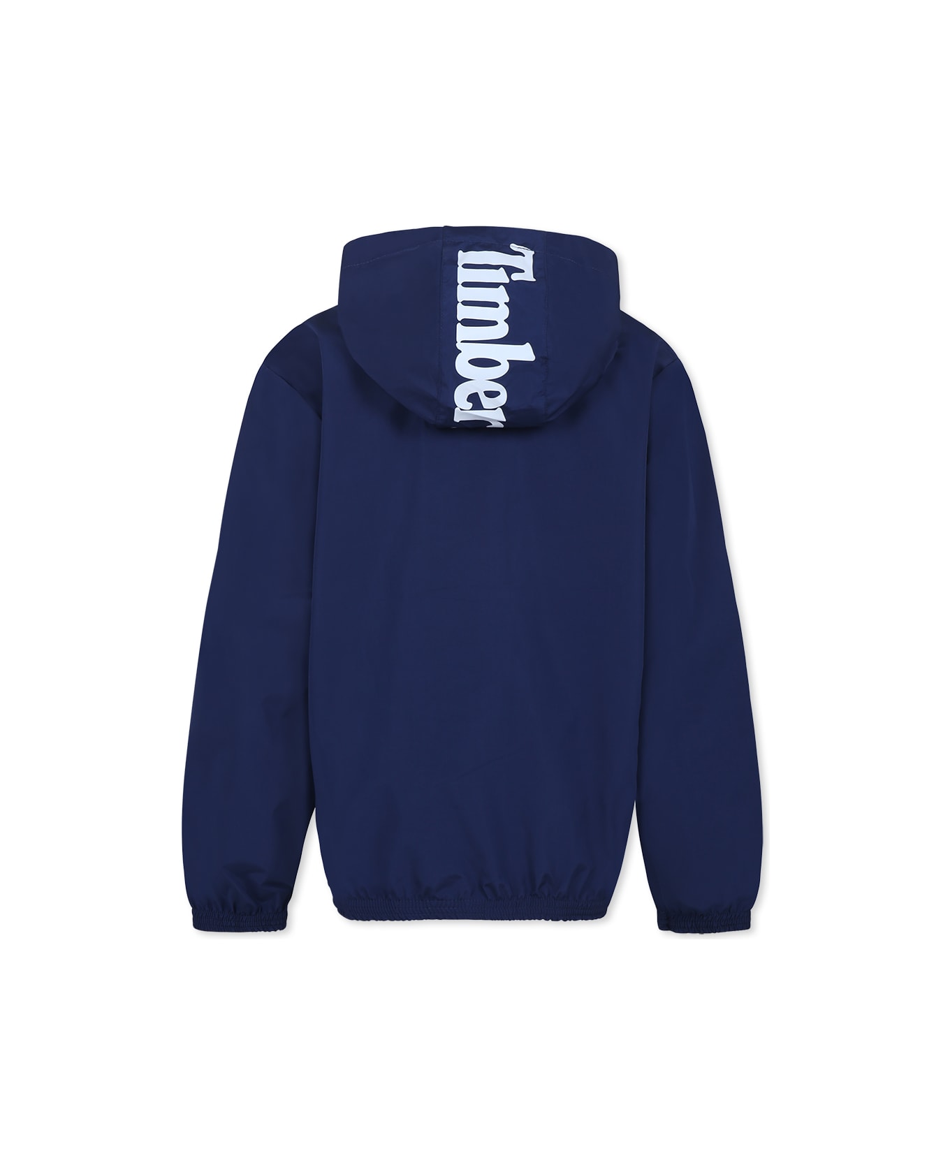 Timberland Blue Windbreaker Jacket For Boy With Logo - Blue