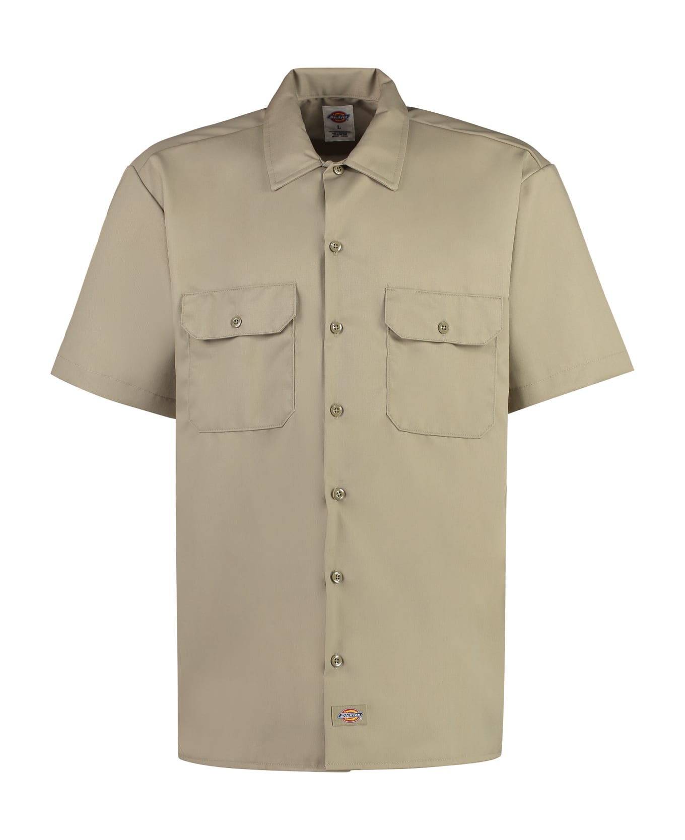 Dickies Short Sleeve Cotton Blend Shirt - Beige