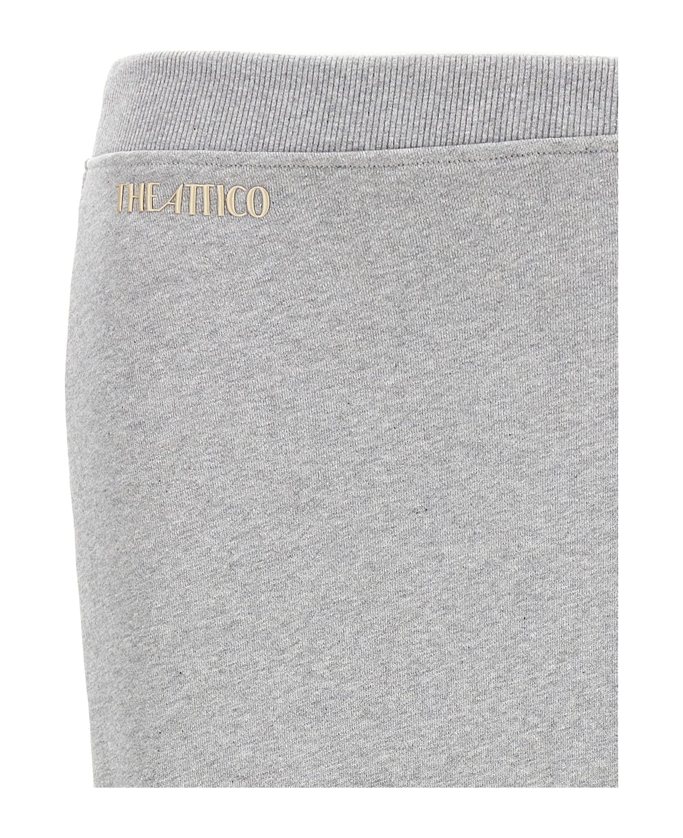The Attico Asymmetrical Midi Skirt - Gray