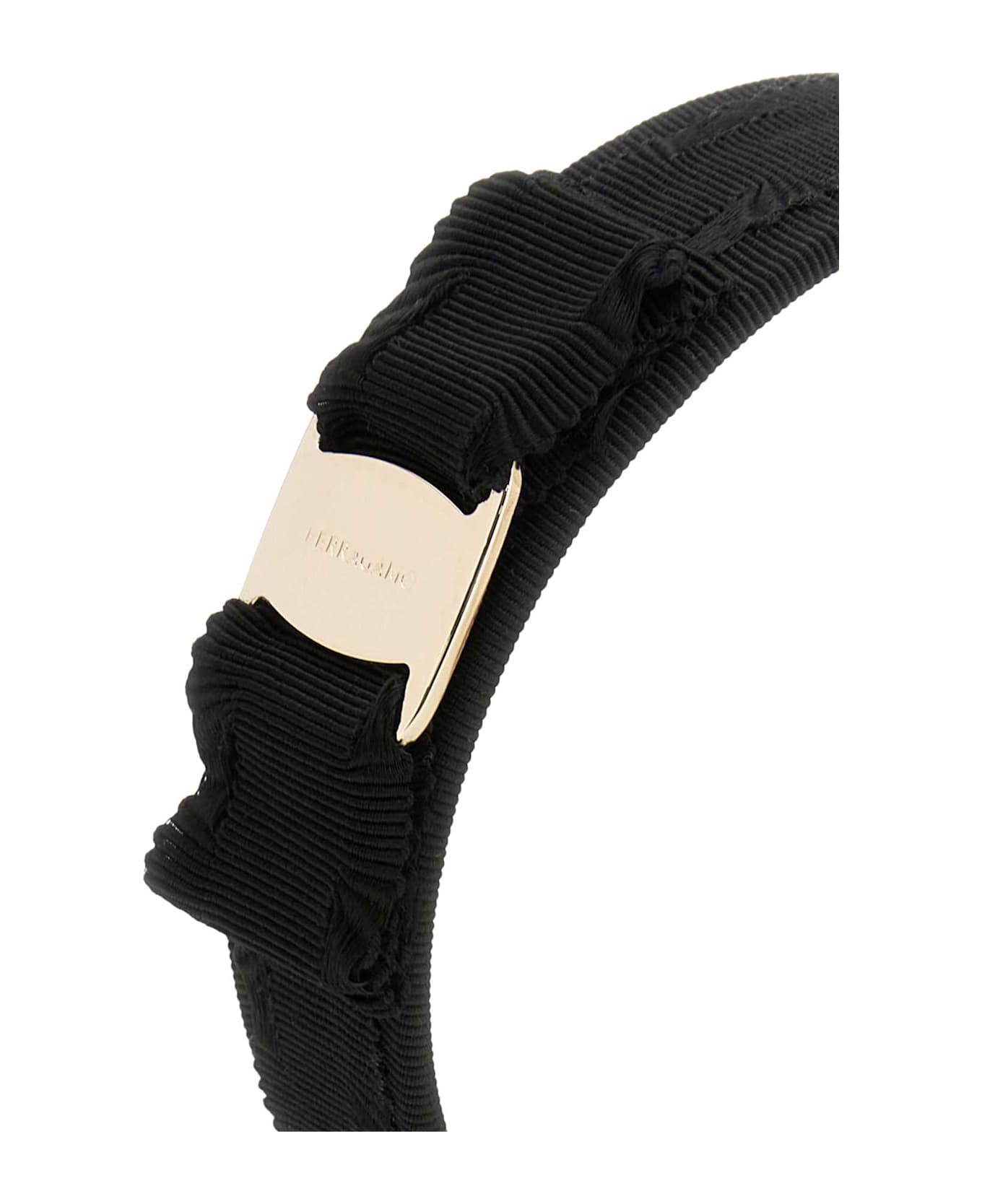 Ferragamo Black Fabric Vara Hairband - NEROOROCH ヘアアクセサリー