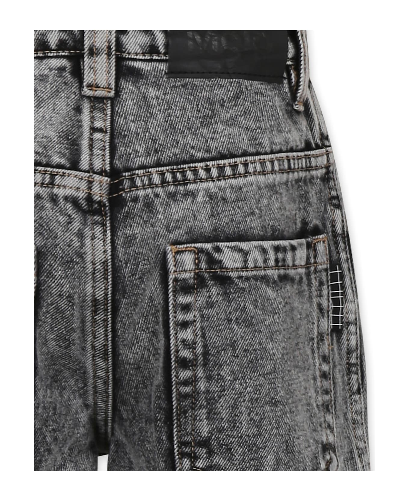 Molo Grey Jeans For Kids With Peace Symbol - Grey