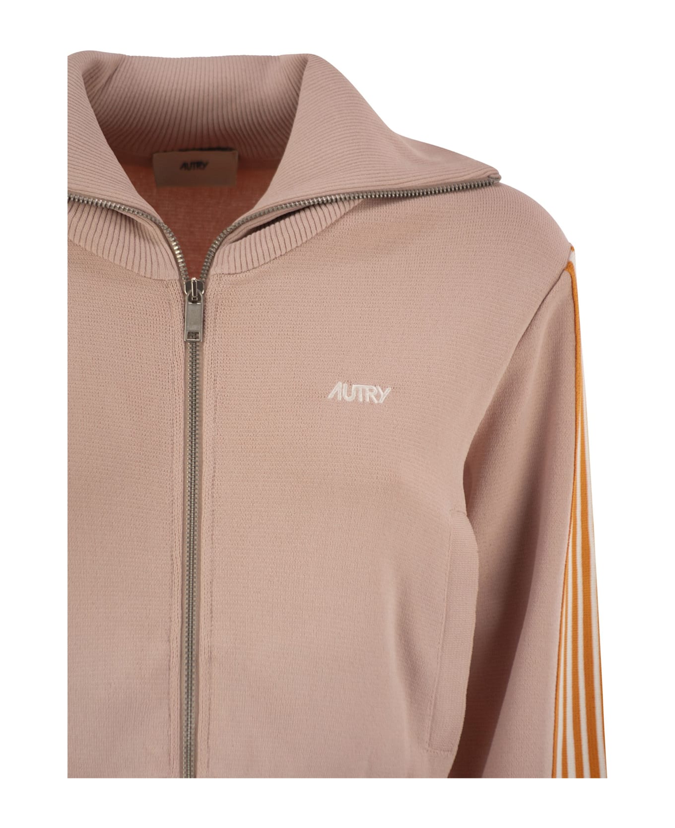 Autry Knitted Tennis-style Zip Sweatshirt