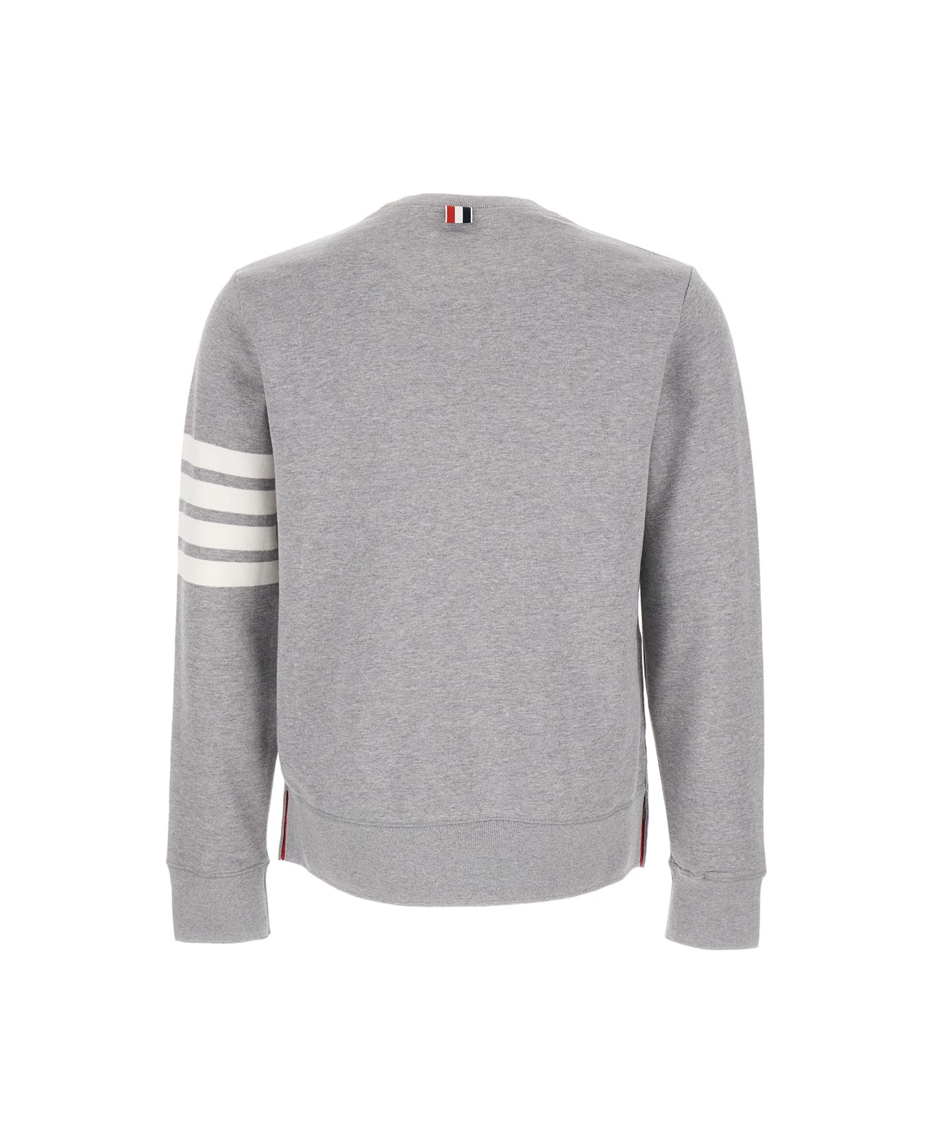 Thom Browne Grey Melange Sweatshirt With 4 Bar Tab In Cotton Man Thom Browne - Grey フリース