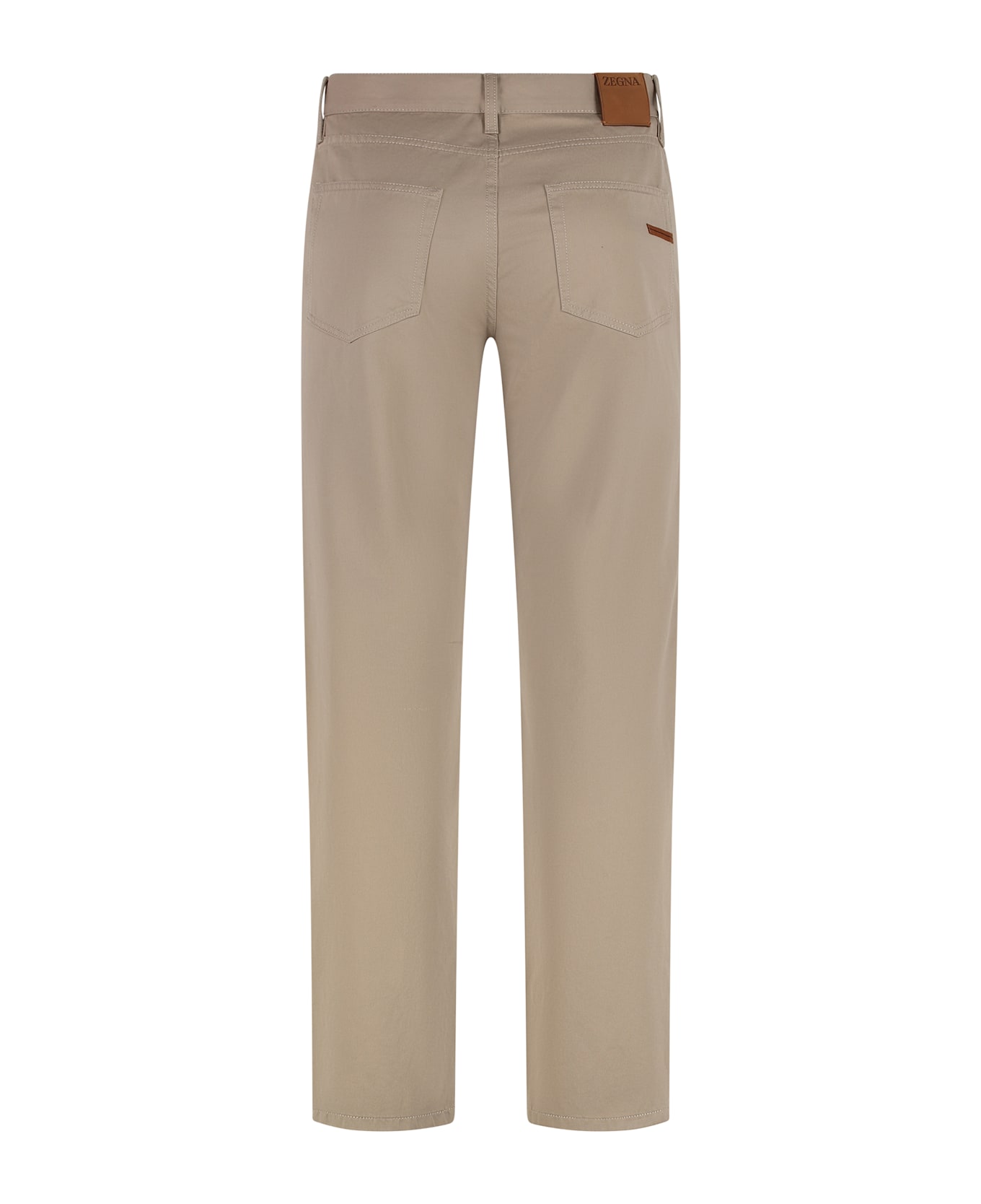 Zegna Cotton-silk Trousers - Beige