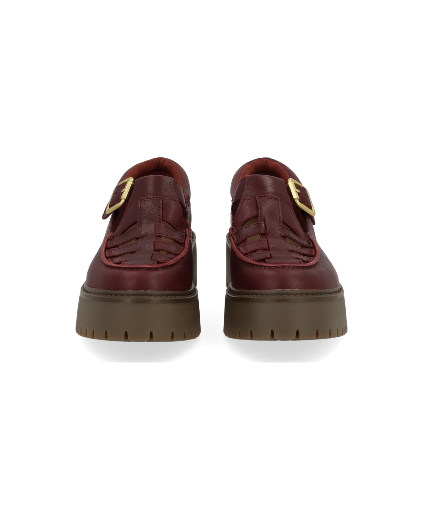 Timberland Loafer With Buckle - BORDEAUX