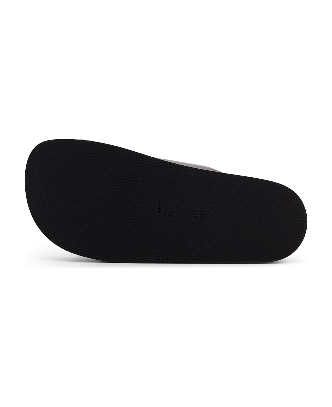 Givenchy 4g Liquid Dad Leather Slides - Black