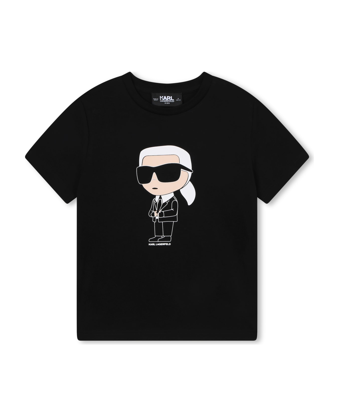 Karl Lagerfeld Kids T-shirt Con Stampa - Black