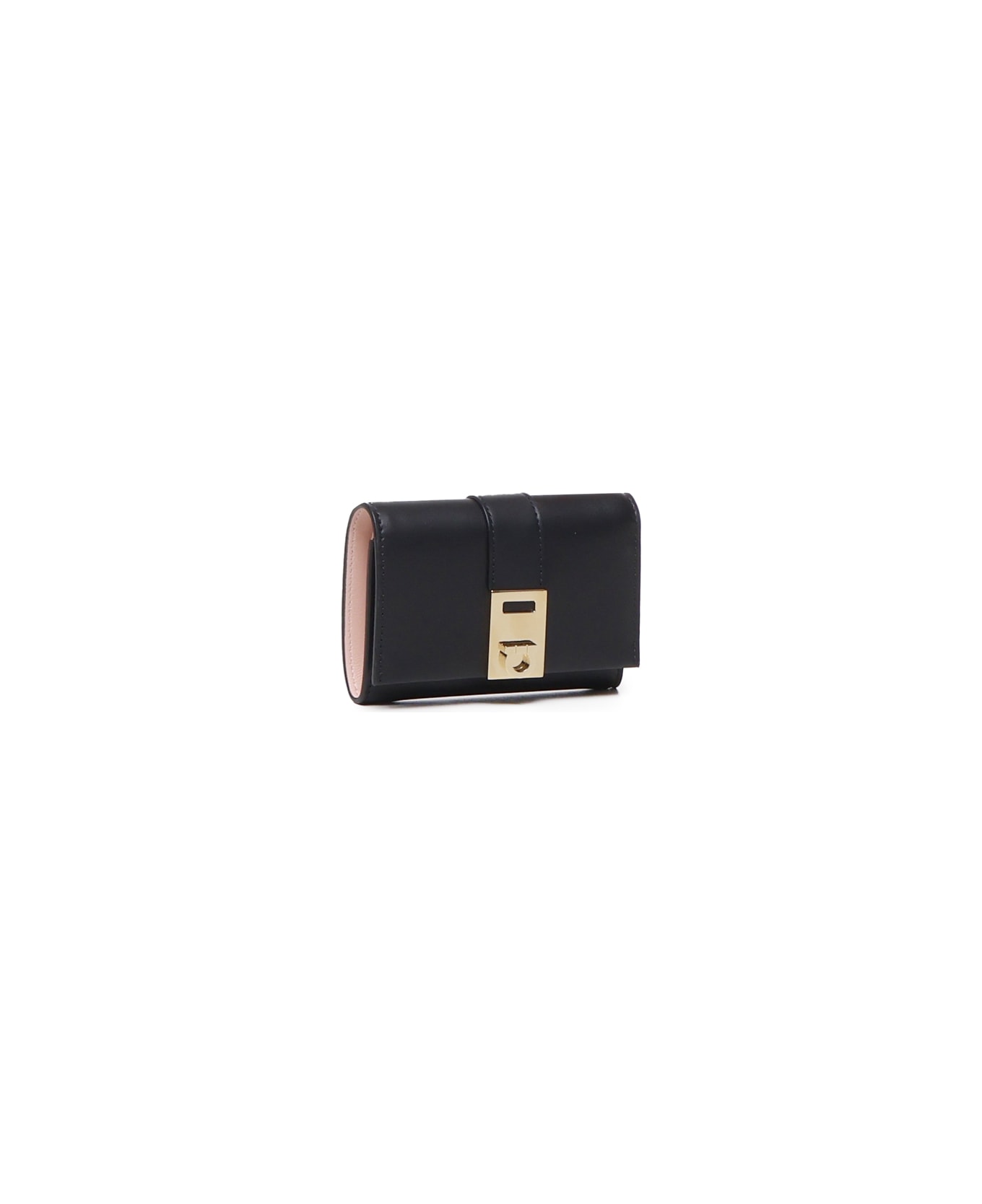 Ferragamo Two-tone Hug Wallet - Black 財布