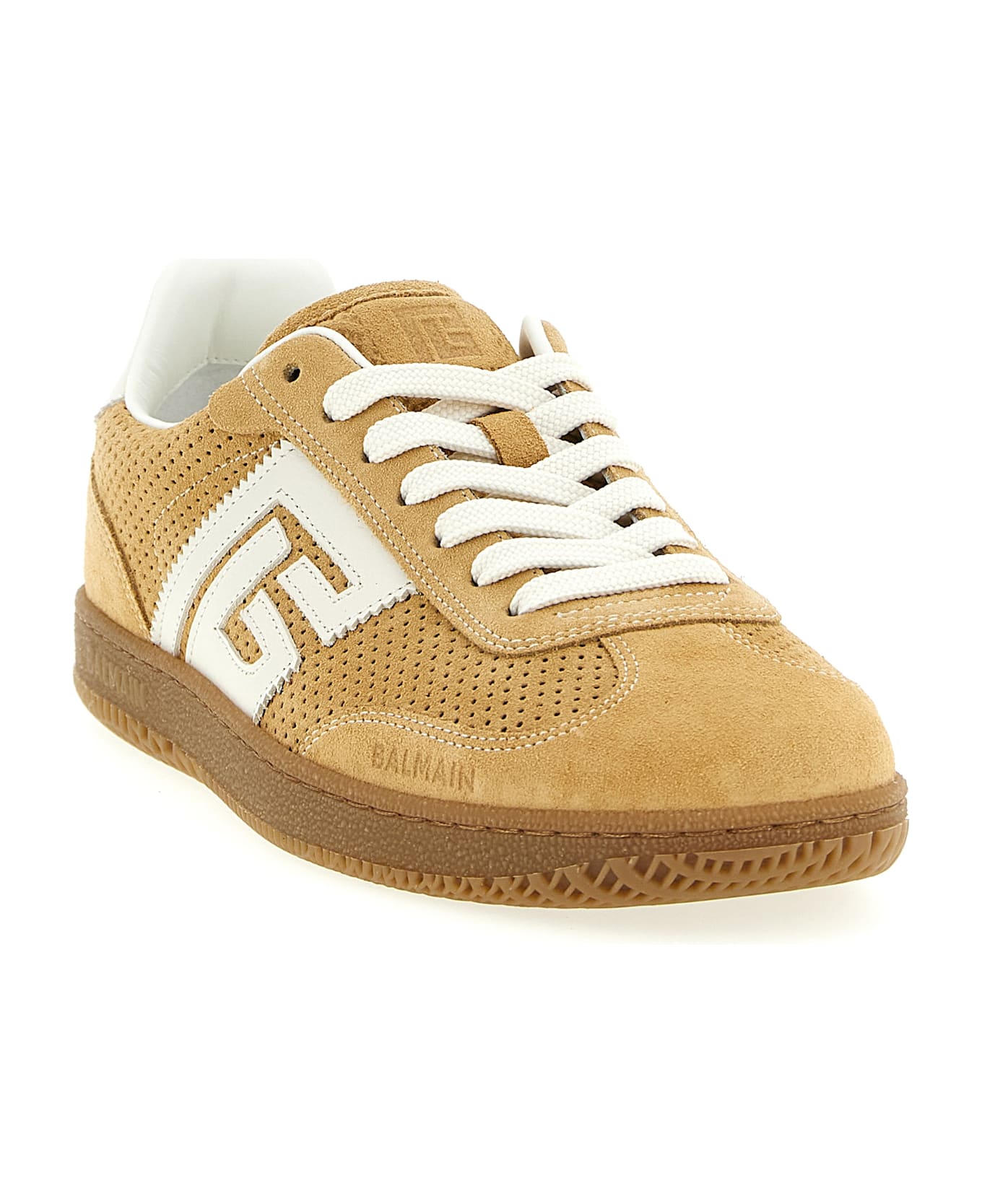 Balmain Suede Sneakers - Beige