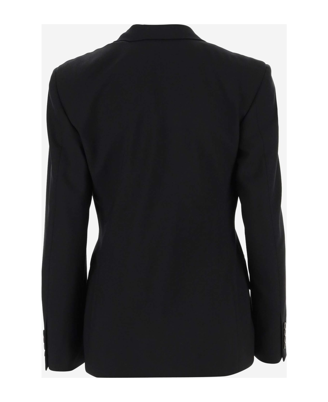 Balenciaga Single-breasted Cotton Blazer - Black