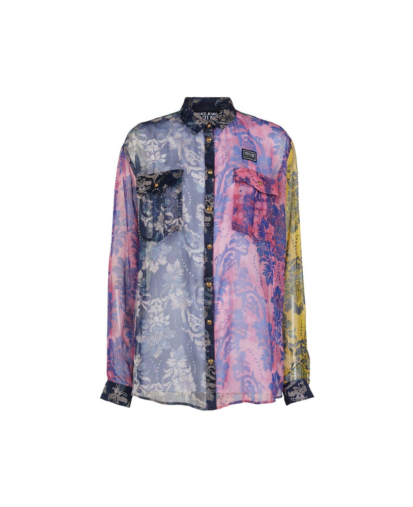 Versace Jeans Couture Semi-sheer Panelled Shirt Versace Jeans Couture - MULTICOLOR ブラウス
