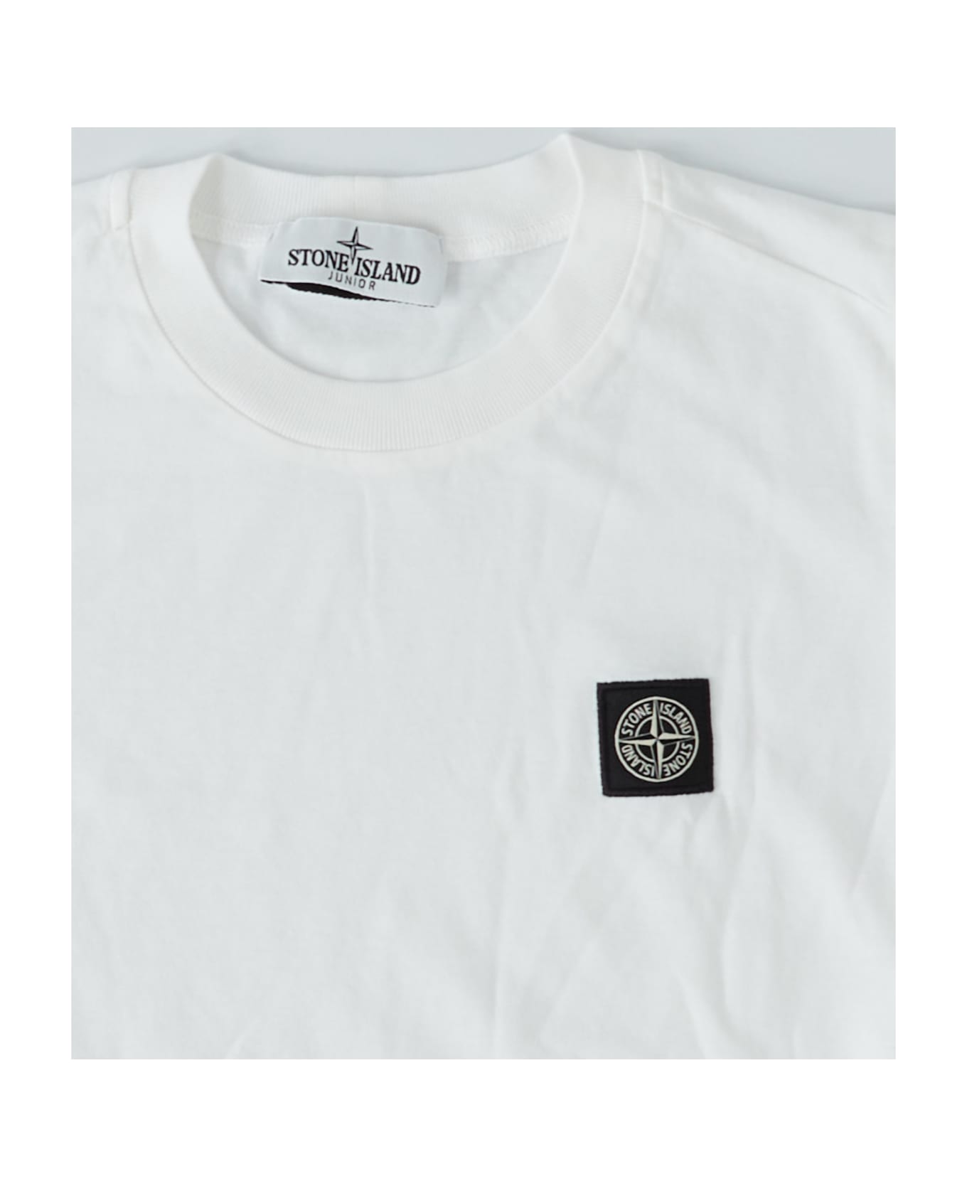 Stone Island Junior Cotton T-shirt - BIANCO