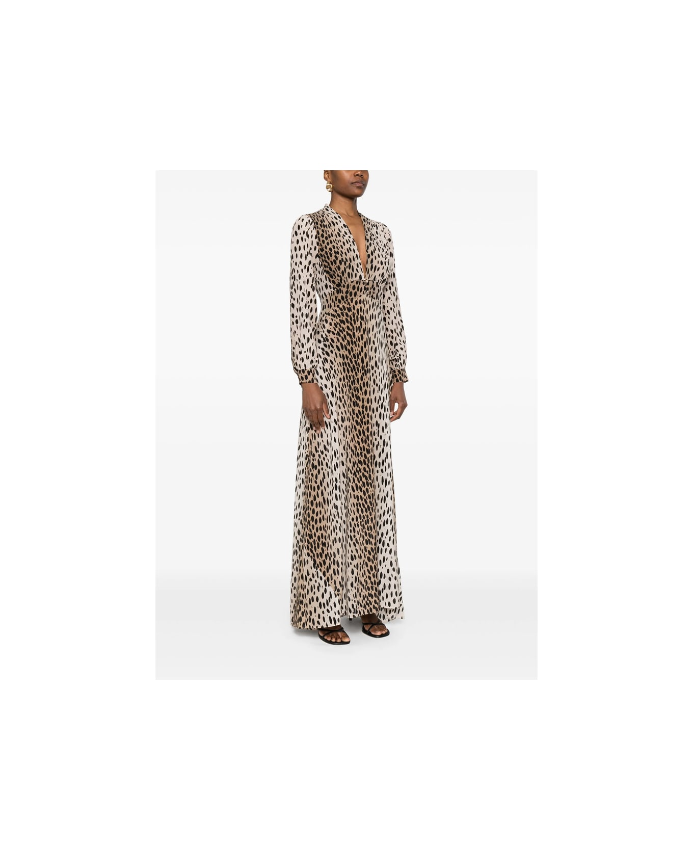 RIXO Dress - NEUTRALS/BLACK