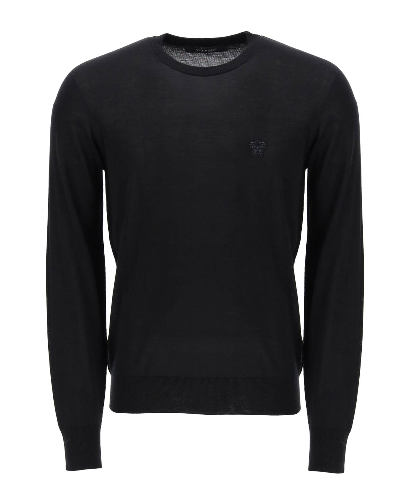 Versace Cashmere And Silk Sweater - BLACK (Black)