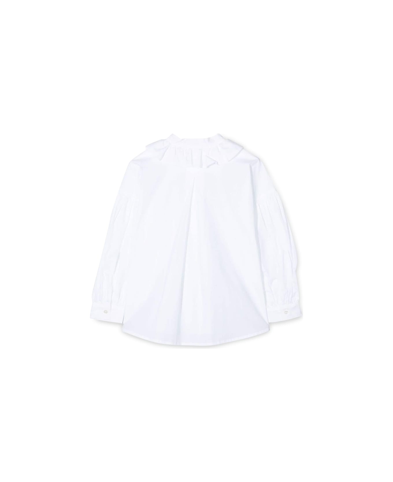 Il Gufo Shirt M/l Buttons And Ruffle Collar - WHITE