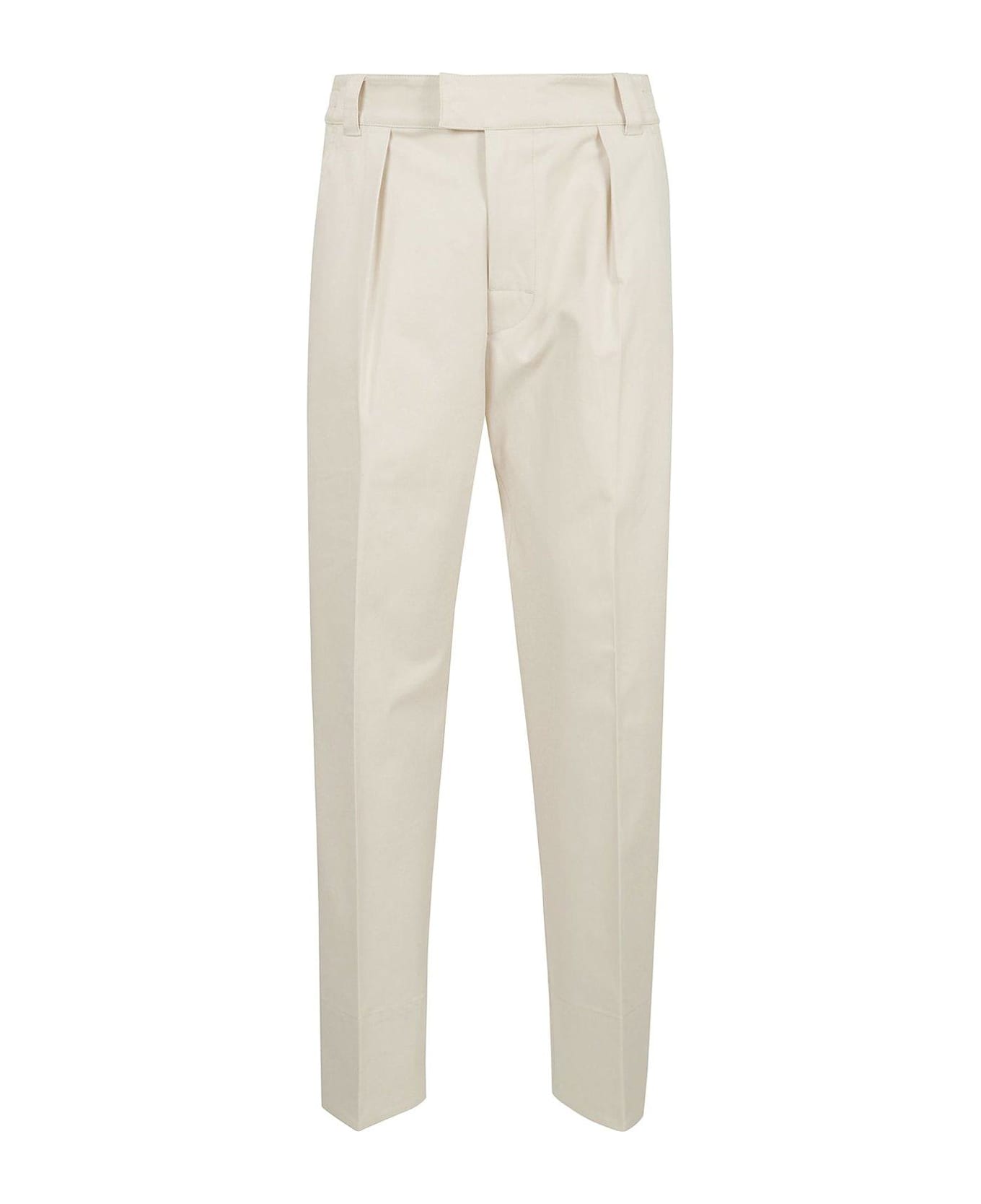 Moncler Logo Patch Straight-leg Trousers - Light Beige