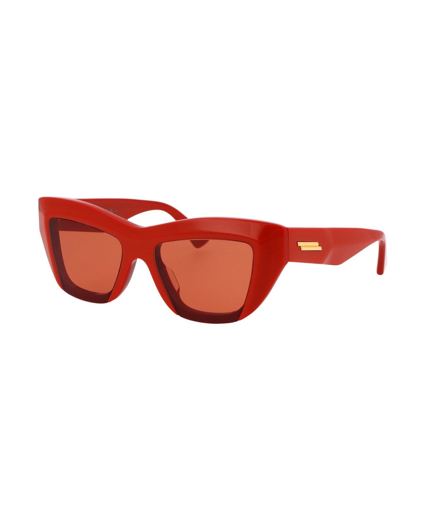 Bottega Veneta Eyewear Rectangle Frame Sunglasses - 004 orange orange orange