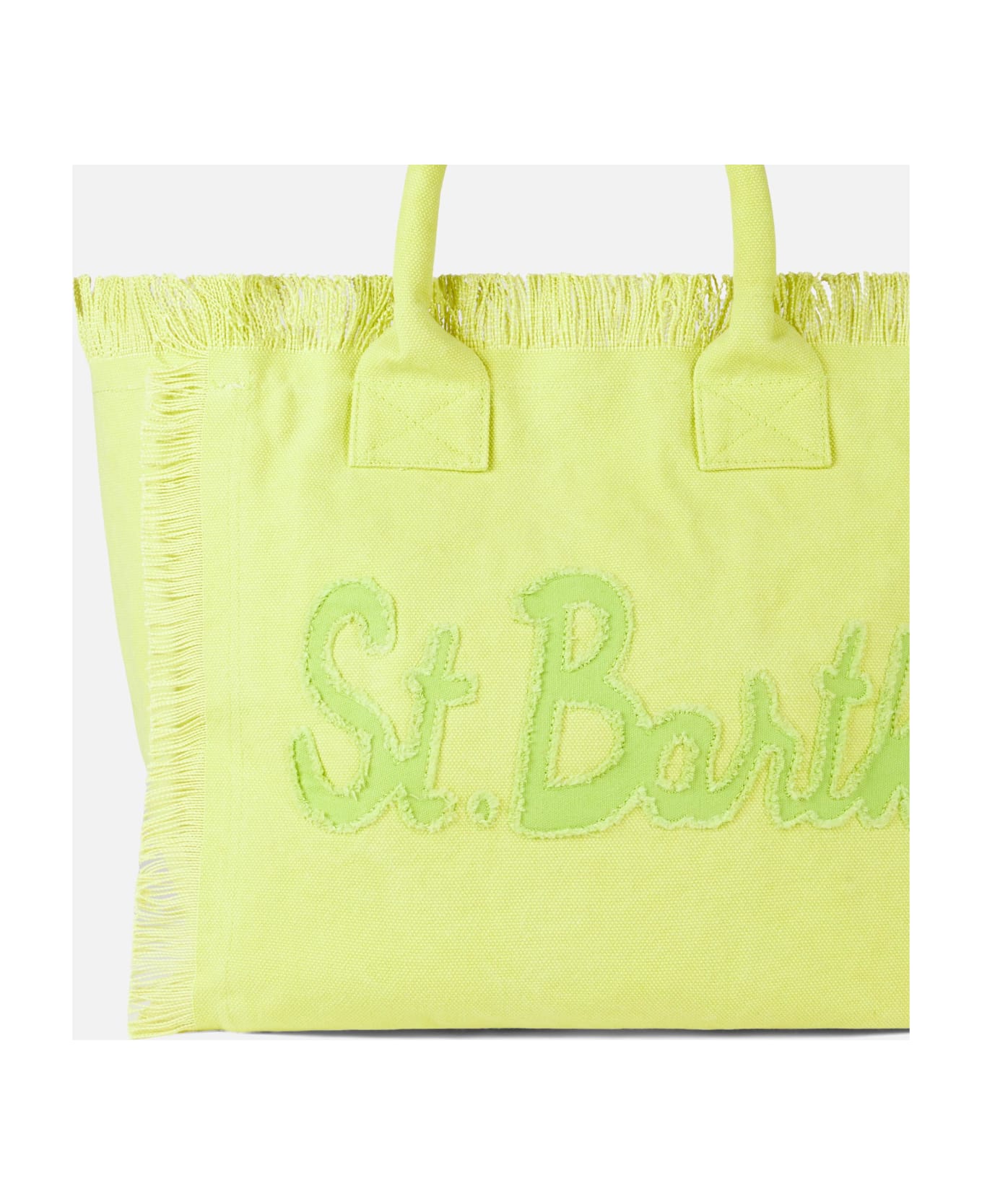 MC2 Saint Barth Vanity Light Green Canvas Shoulder Bag - GREEN