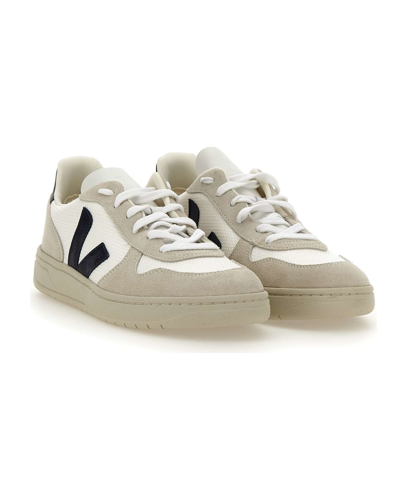 Veja "v-10 B Mesh" Sneakers - White-navy