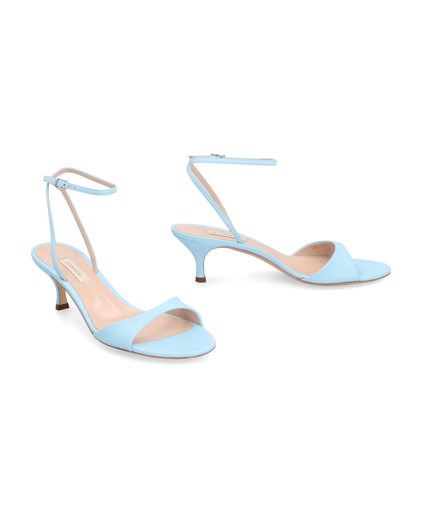 Casadei Minorca Leather Sandals - Light Blue