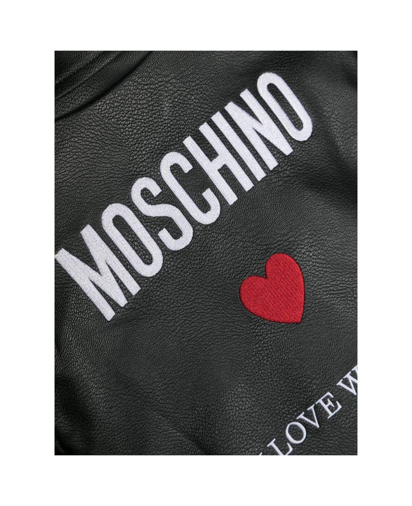 Moschino Giubbino Con Logo - Black コート＆ジャケット
