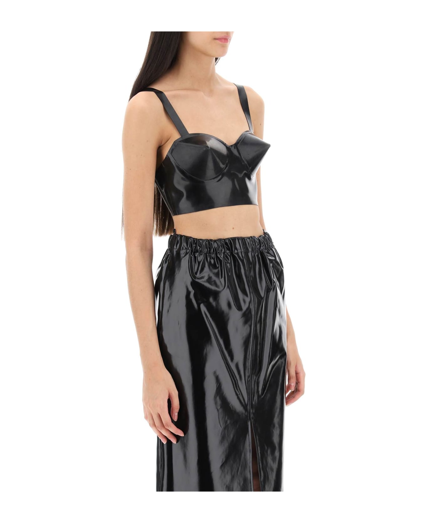 Maison Margiela Latex Top With Bullet Cups - BLACK (Black) ランジェリー＆パジャマ