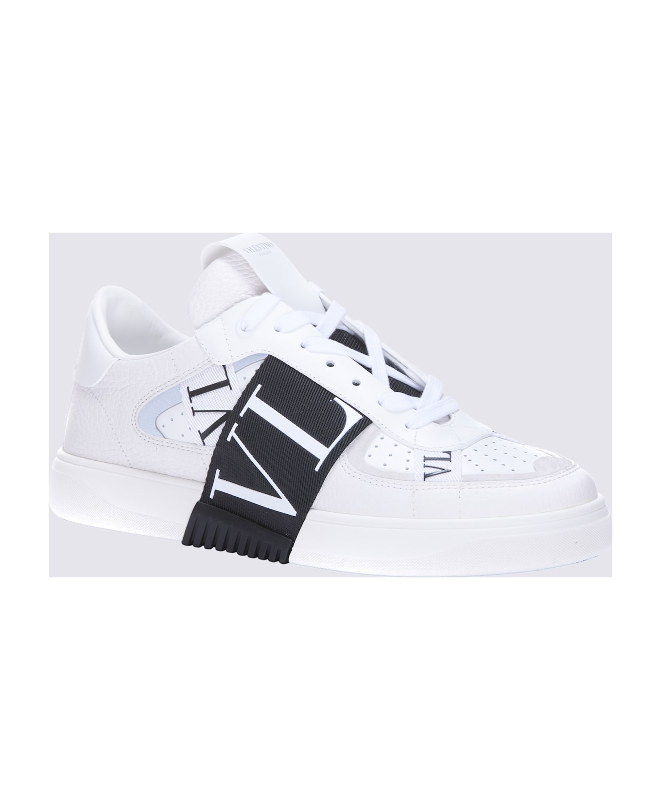 Valentino Garavani White And Black Vl7n Sneakers - White