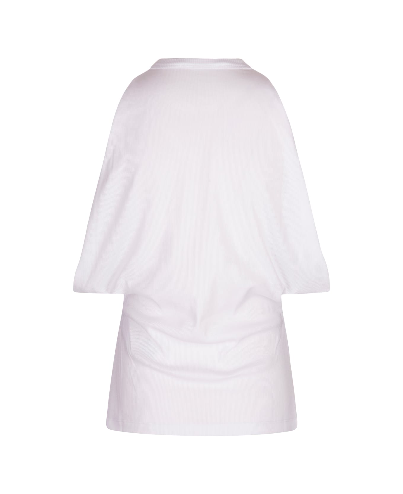 Alexander McQueen Draped Ribbed Tank Top - White