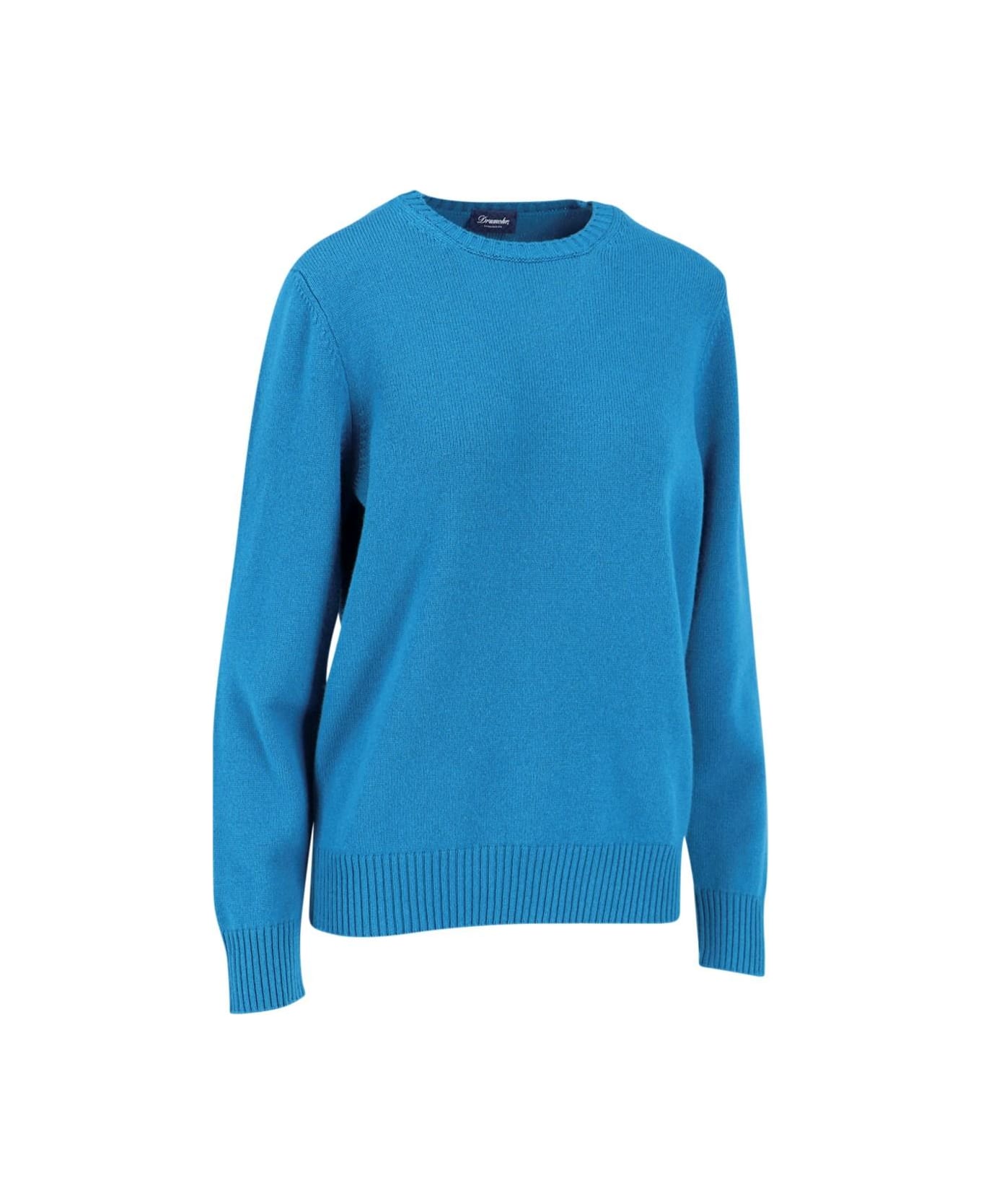 Drumohr Crewneck Sweater Sweater - AZZURRO