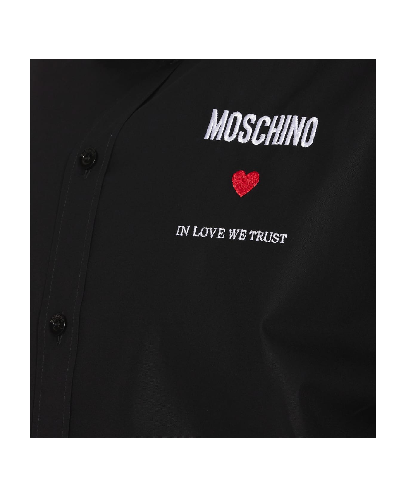 Moschino In Love We Trust Shirt - Black シャツ
