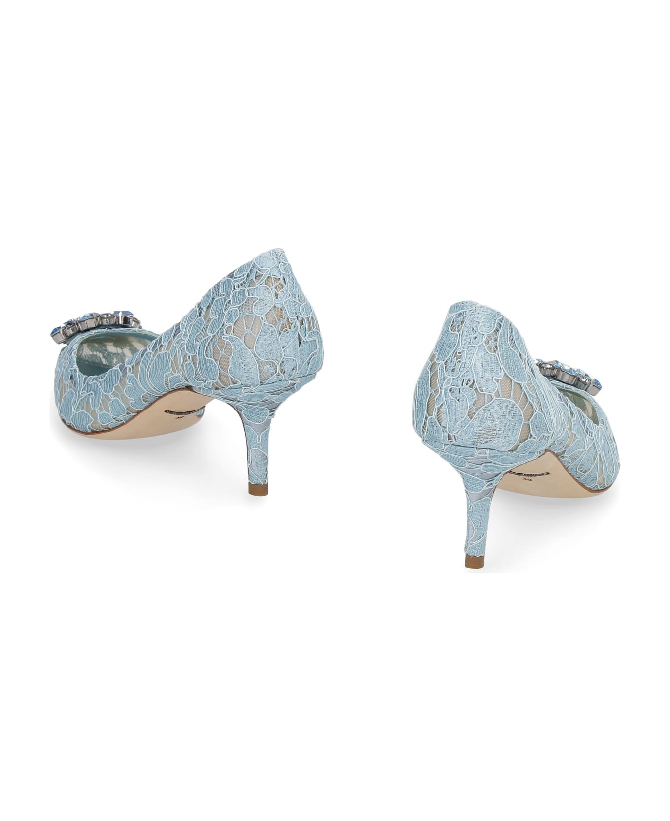 Dolce & Gabbana Bellucci Lace Pump - Light Blue