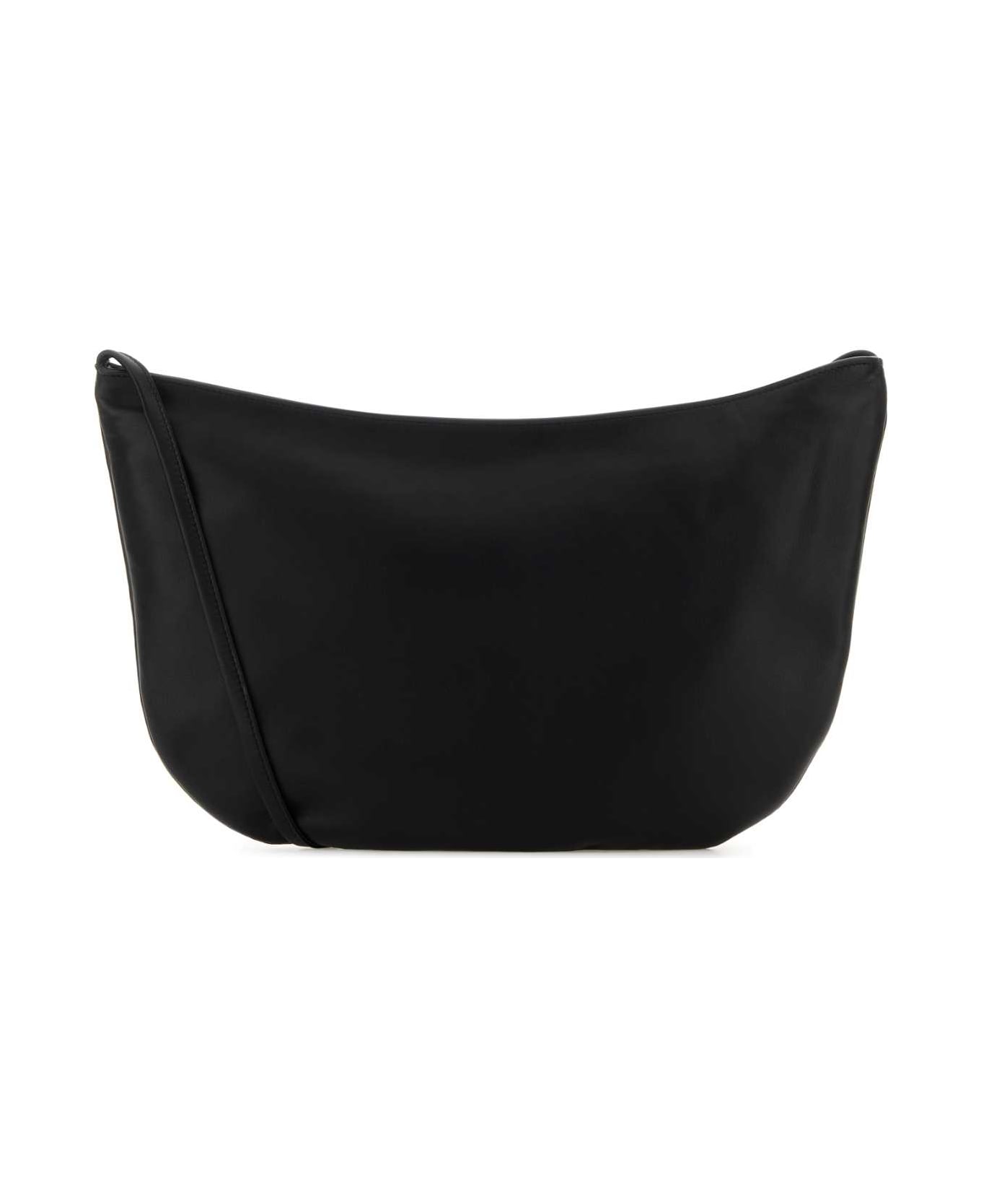 The Row Black Leather Izzy Crossbody Bag - BLACKANS