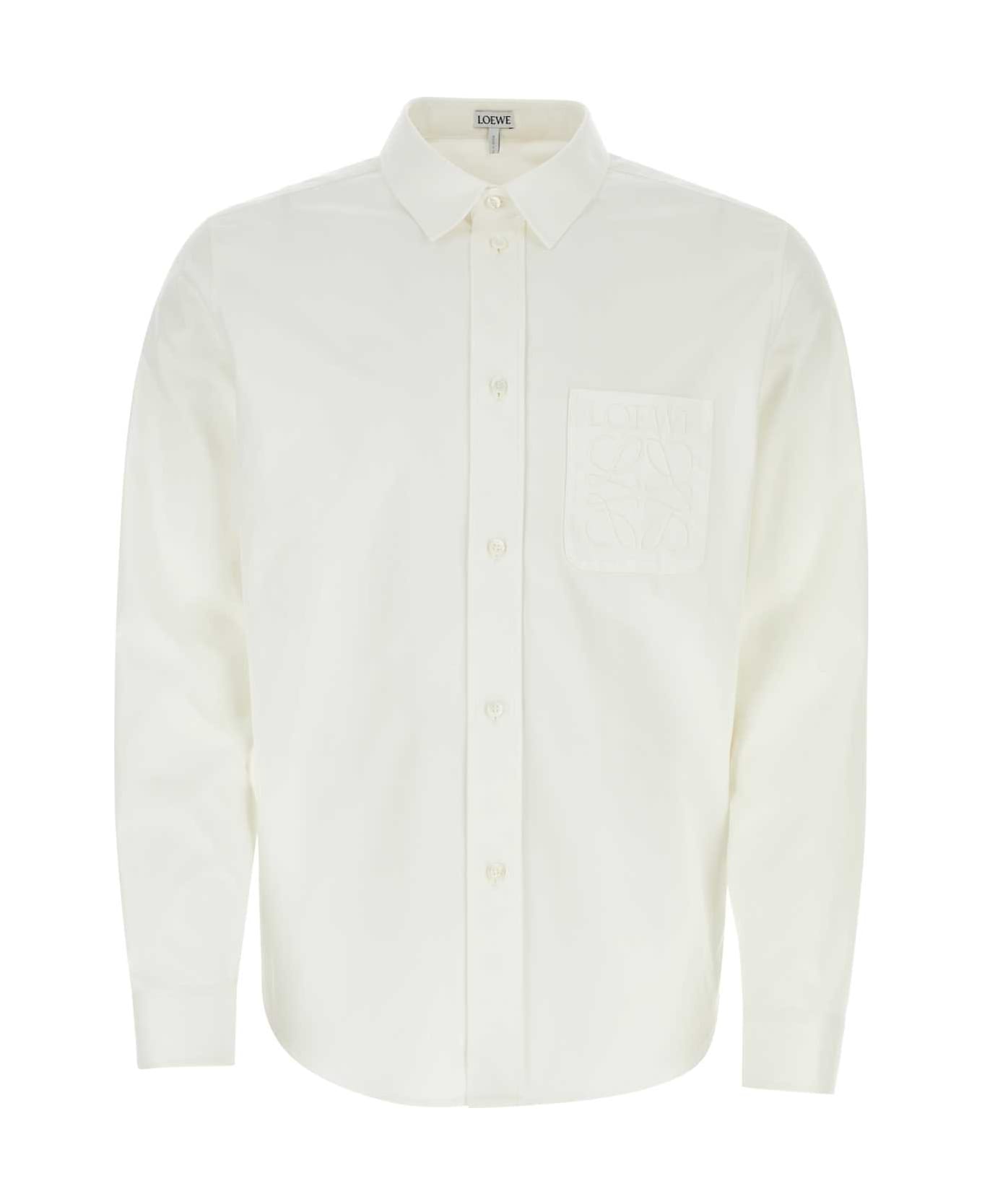 Loewe White Oxford Shirt - WHITE