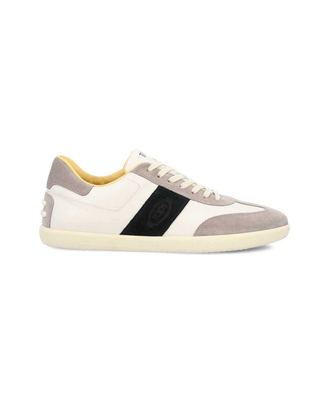 Tod
s Multicolor Leather And Suede Sneakers - BIANCO NERO GRIGIO