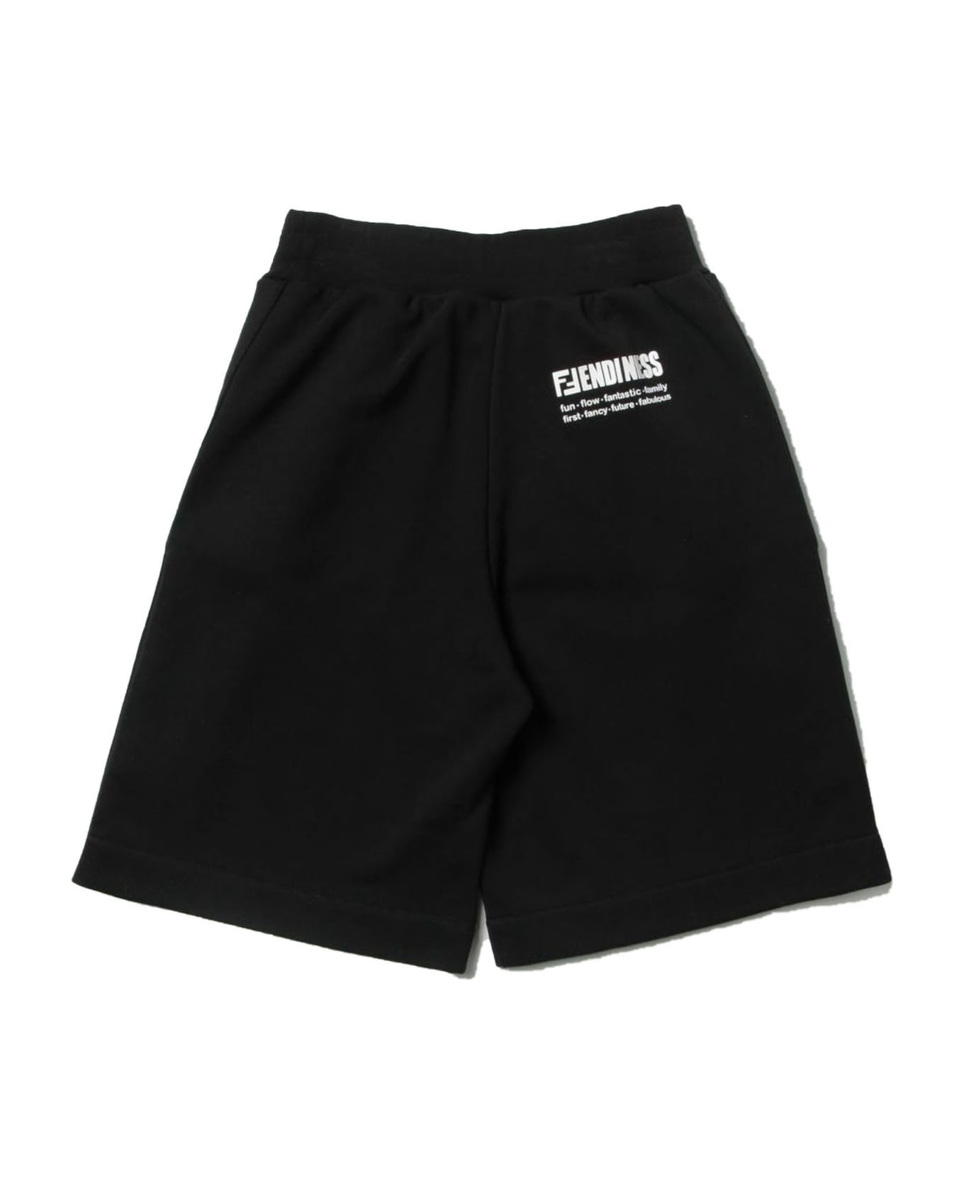 Fendi Black Cotton Shorts - Nero