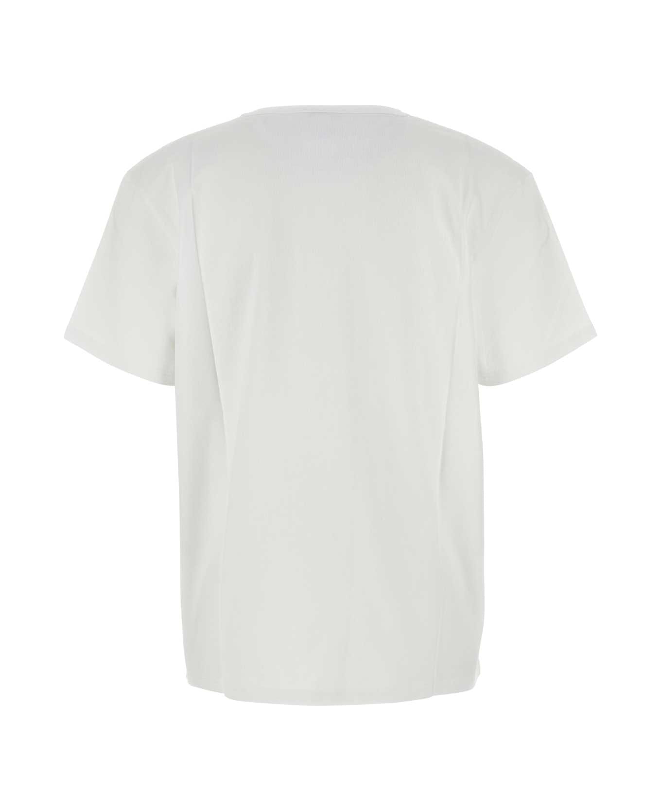 Alexander McQueen White Cotton T-shirt - OPTICALWHITE シャツ
