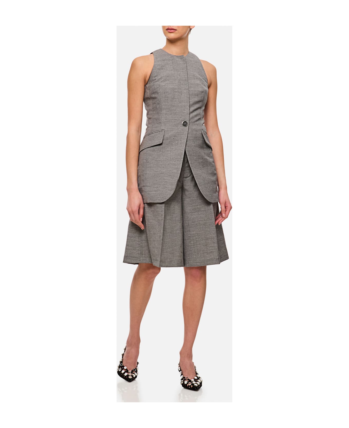 Durazzi Milano Tailored Bermudas - Grey