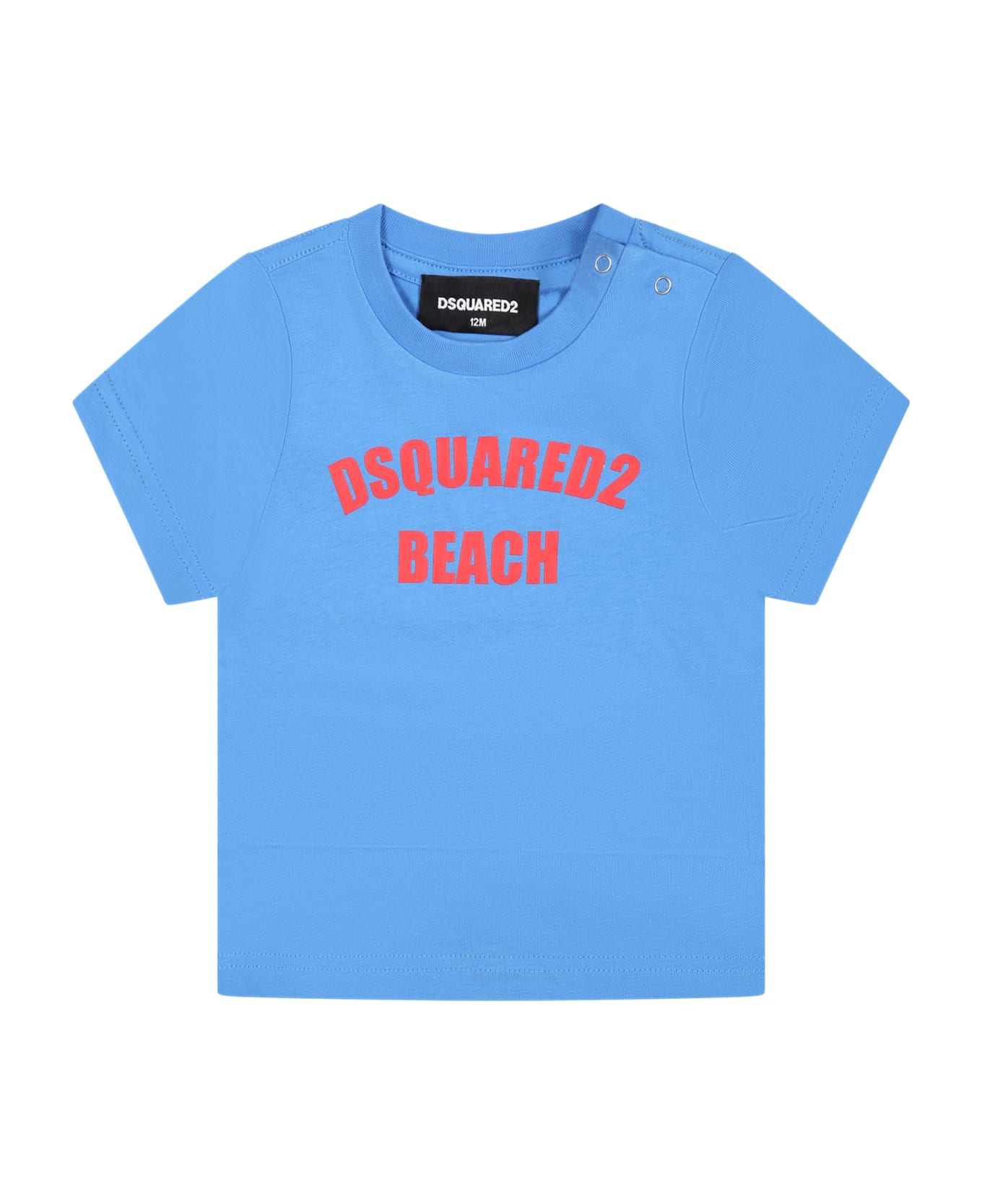 Dsquared2 Light Blue T-shirt For Baby Boy With Logo - Light Blue