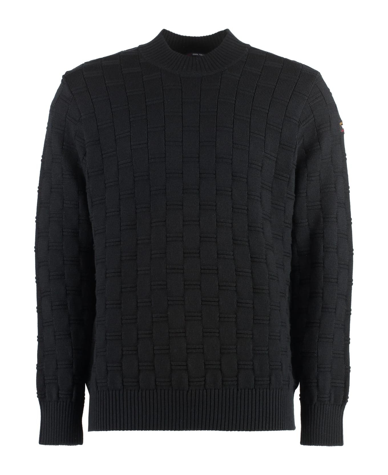 Paul&Shark Virgin Wool Crew-neck Sweater - black ニットウェア