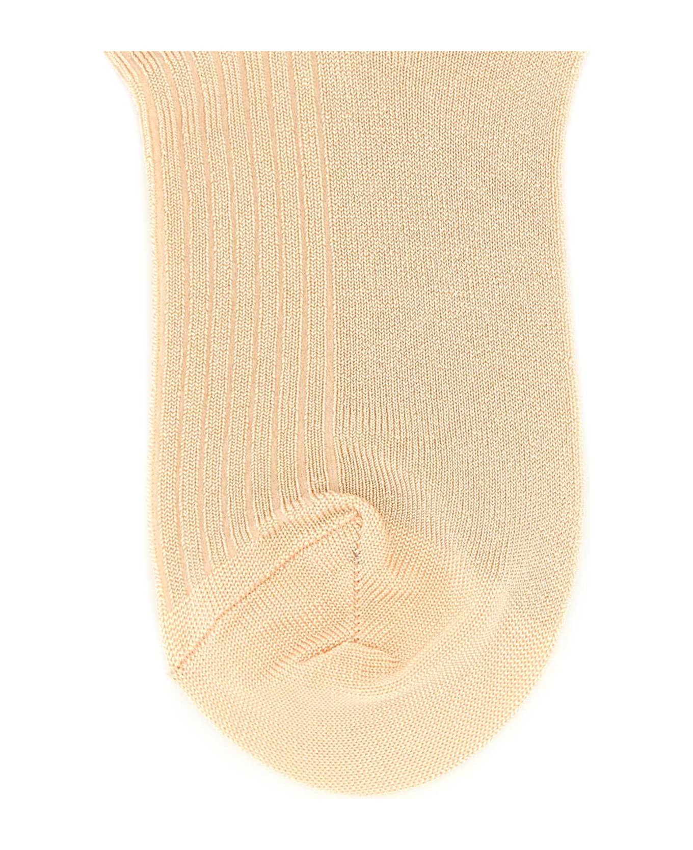 MM6 Maison Margiela Skin Pink Stretch Viscose Blend Socks - VELLUM