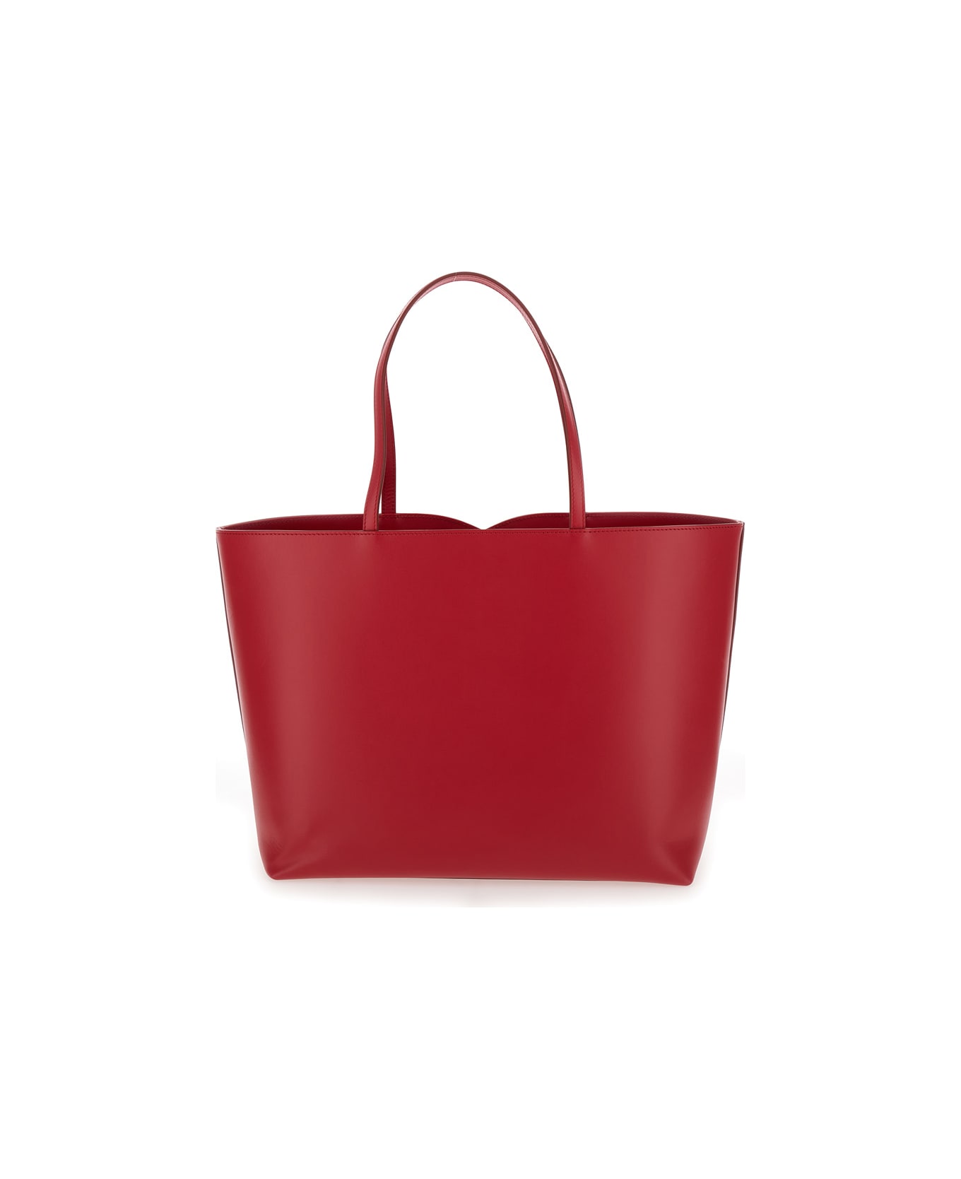 Dolce & Gabbana 'dg Logo' Red Medium Shopper In Leather Woman - Red
