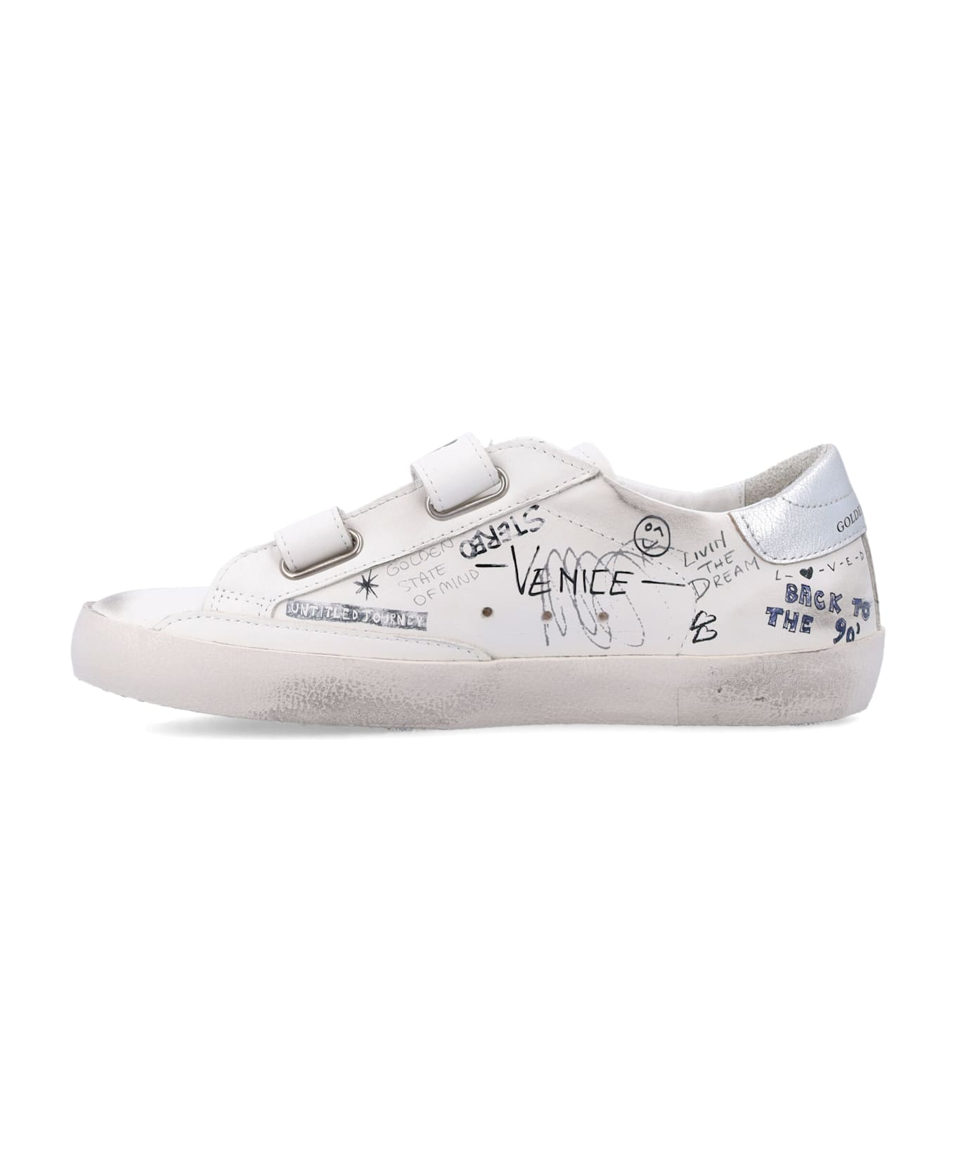 Golden Goose Kid - Old School Sneakers - WHITE/ICE