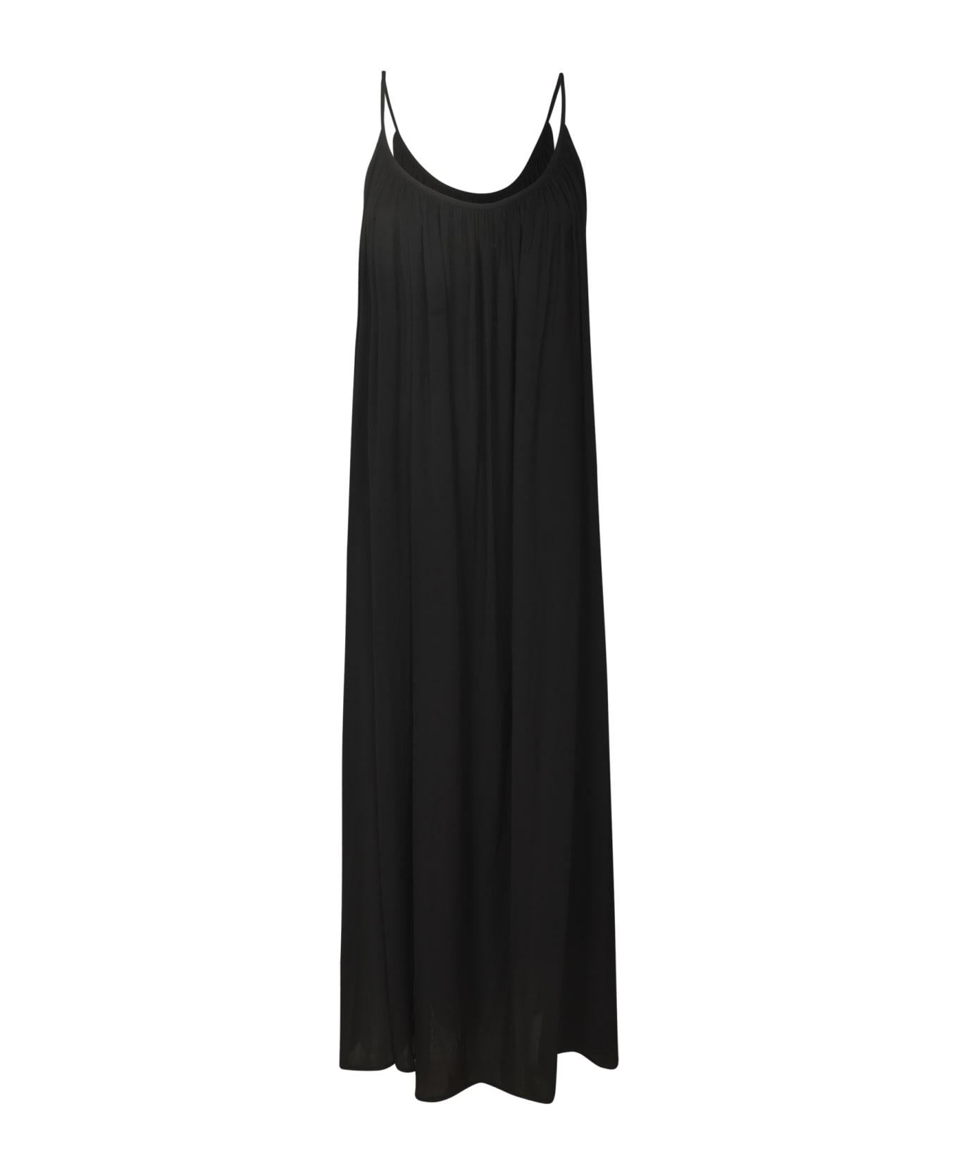 VIS A VIS Boat Neck Sleeveless Dress - Black