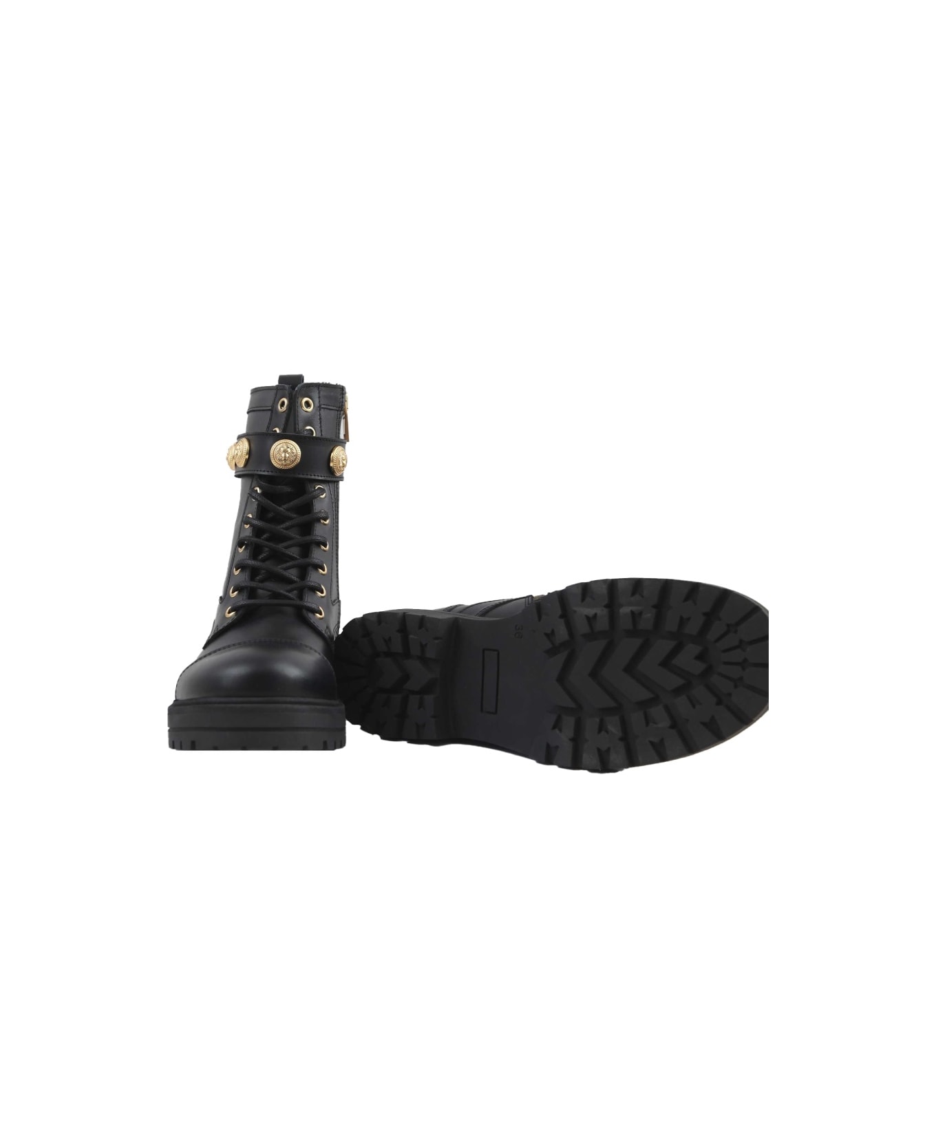 Balmain Amphibian With Laces - BLACK