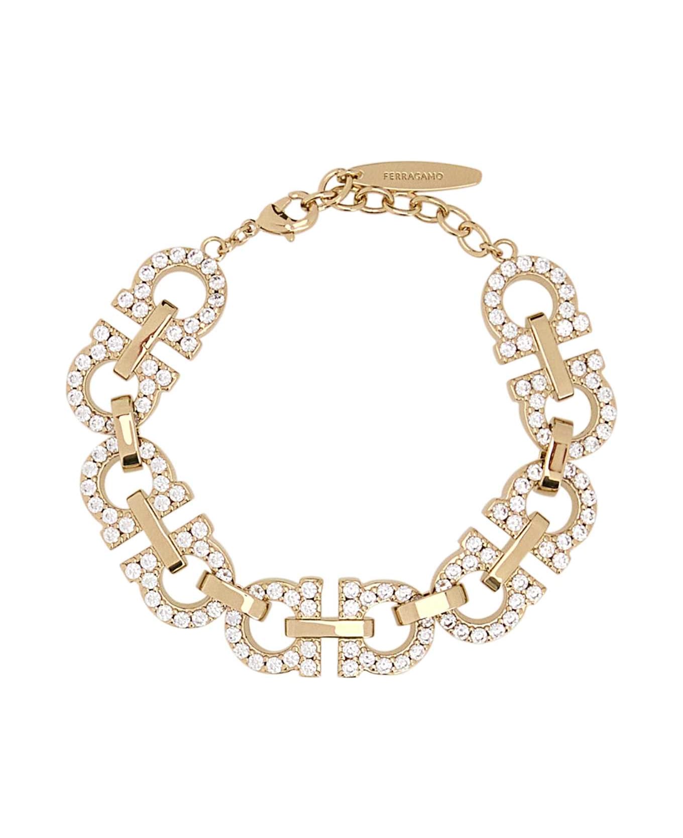 Ferragamo Gold Metal Gancini Bracelet - OROCRYSTAL