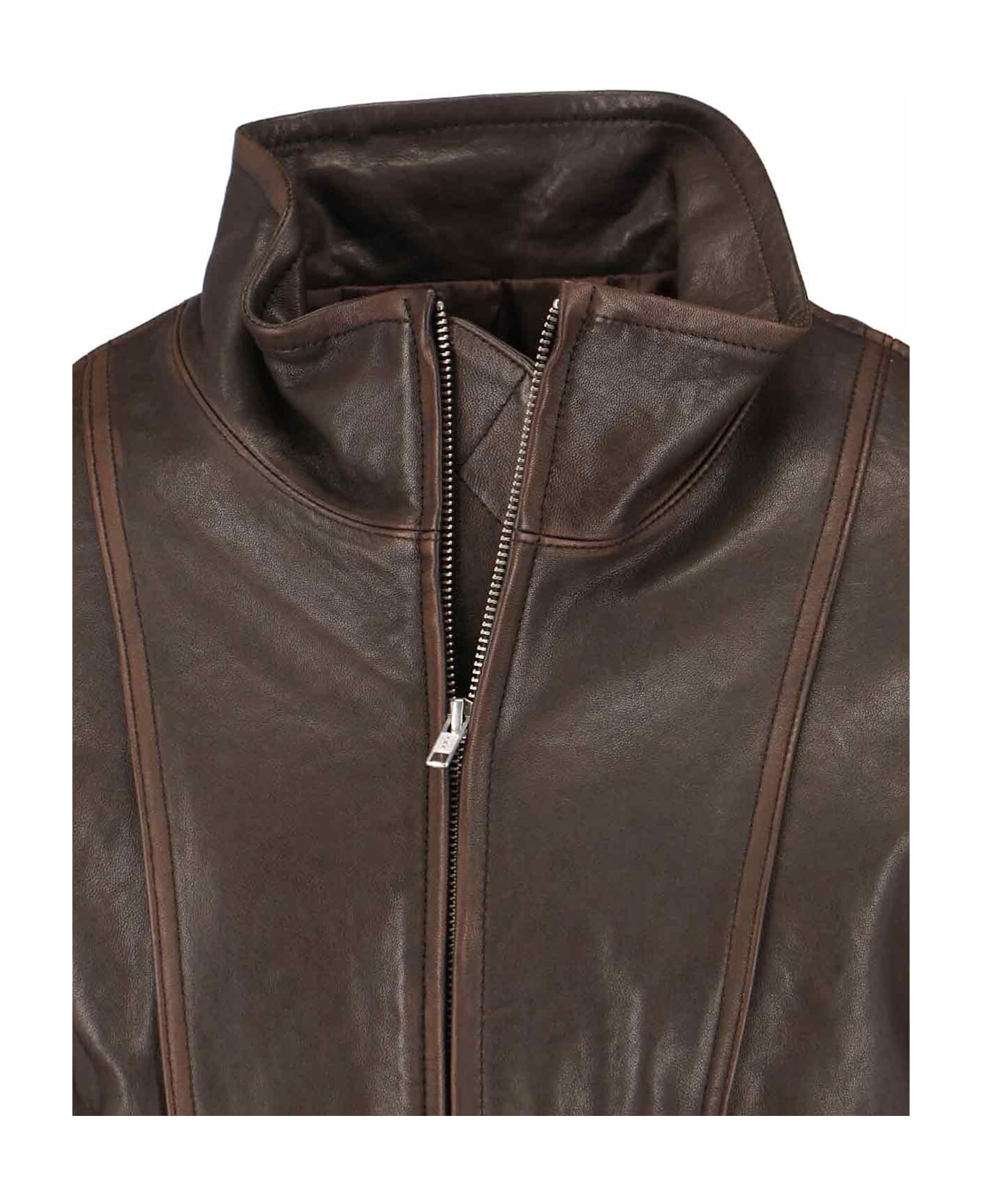 Dunst Lamb Leather Jacket - Brown